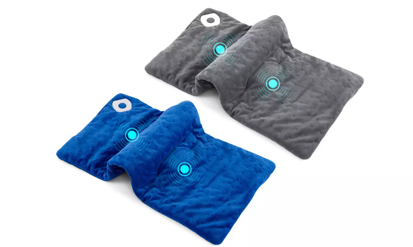 Costway Weighted Heating Pad: 2 Massagers, 5 Heat/Vibration Levels