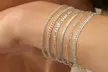 Italian Made 925 Sterling Silver Stackable Chain Bracelets 7 and 8 Inch - Second Medium