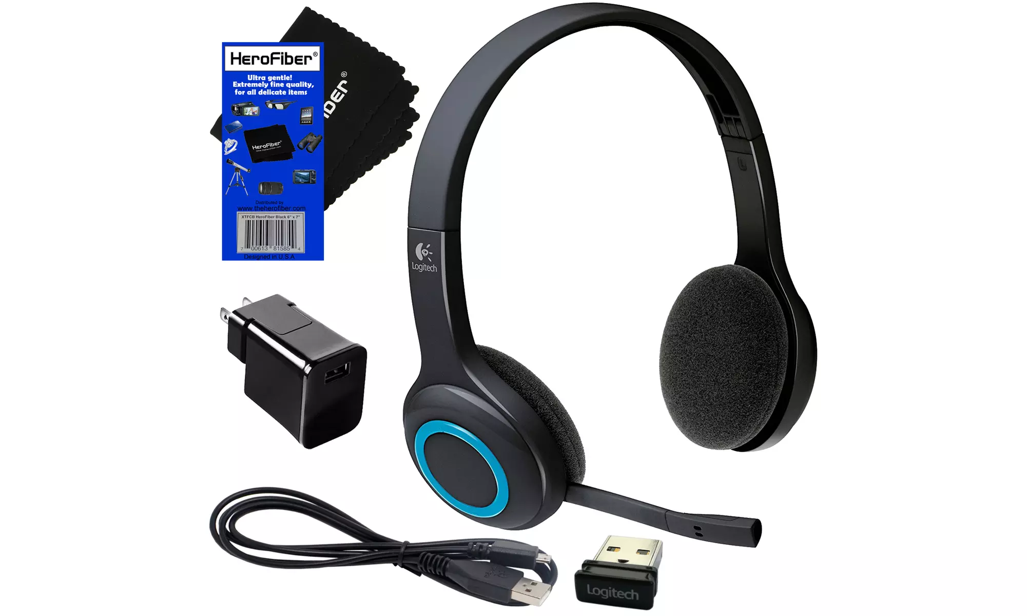 Logitech H600 Fold-and-Go wireless Headset plus More NEW - Primary Image