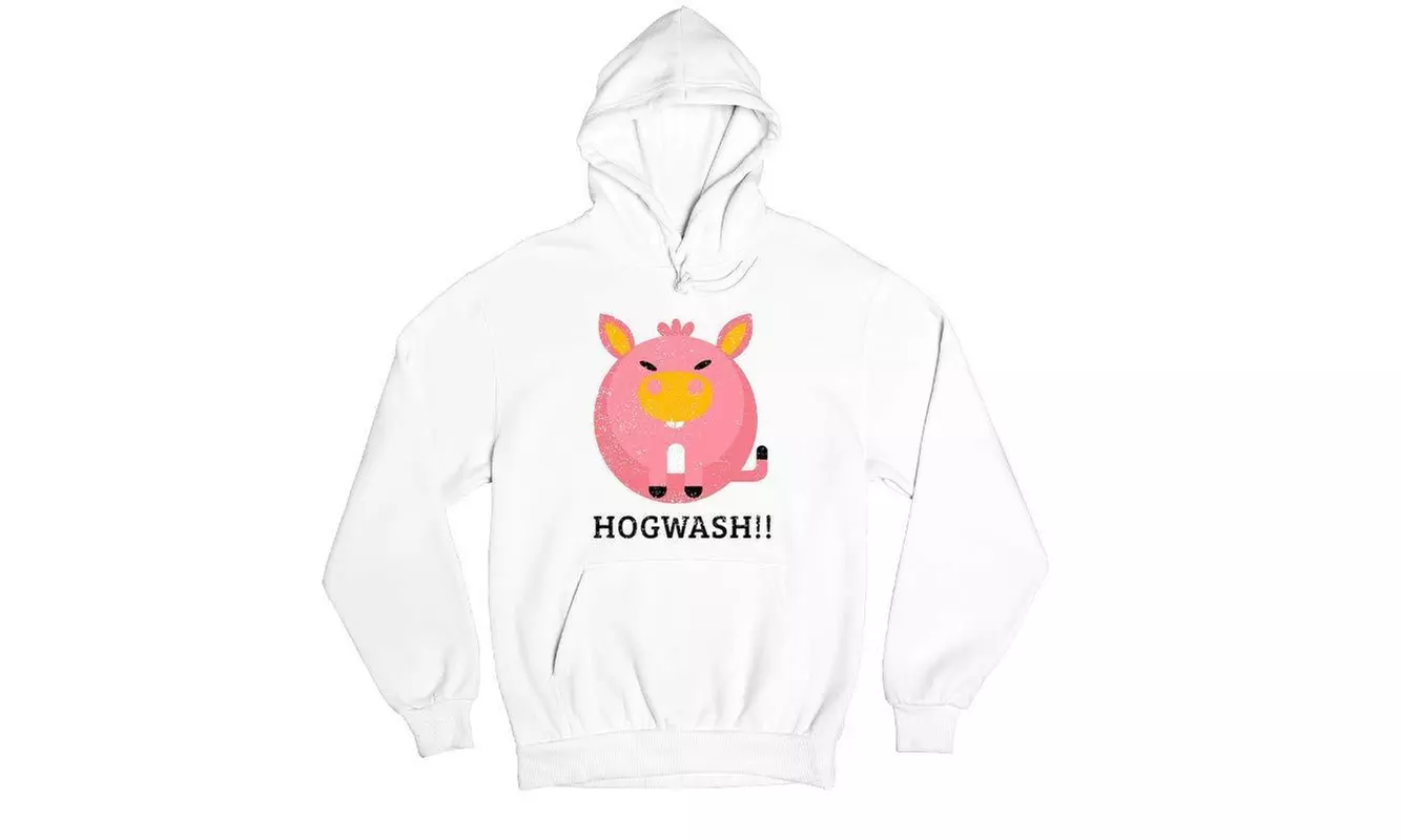 Hogwash Funny Pig Farm Animal  Hoodie Sweatshirt - Second Medium
