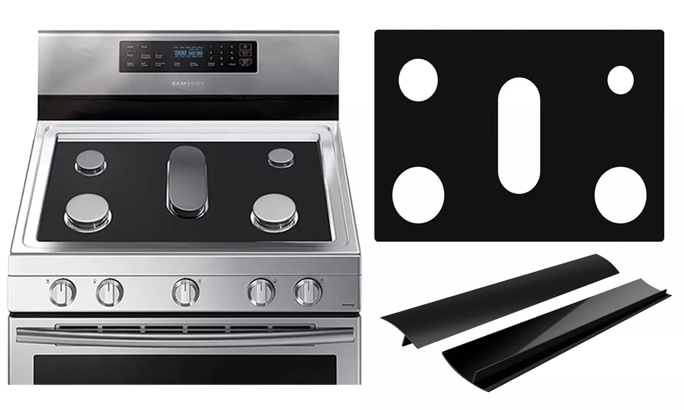 Reusable Gas Range Protectors with 2 Stove Gap Covers for Samsung Gas Range  - Primary Image