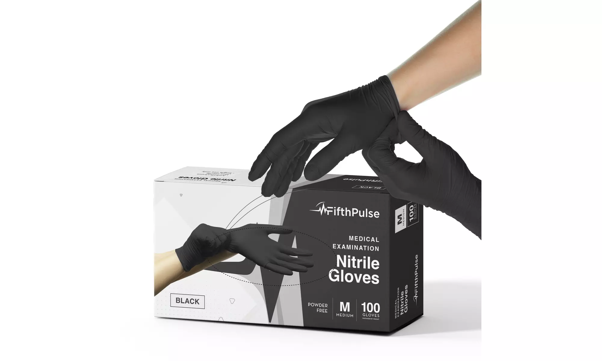 Fifth Pulse Nitrile Exam Latex Free & Powder Free Gloves - Box of 100
