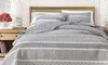 FreshFolds Stripe and Paisley Microfiber Reversible Quilt Set with Shams