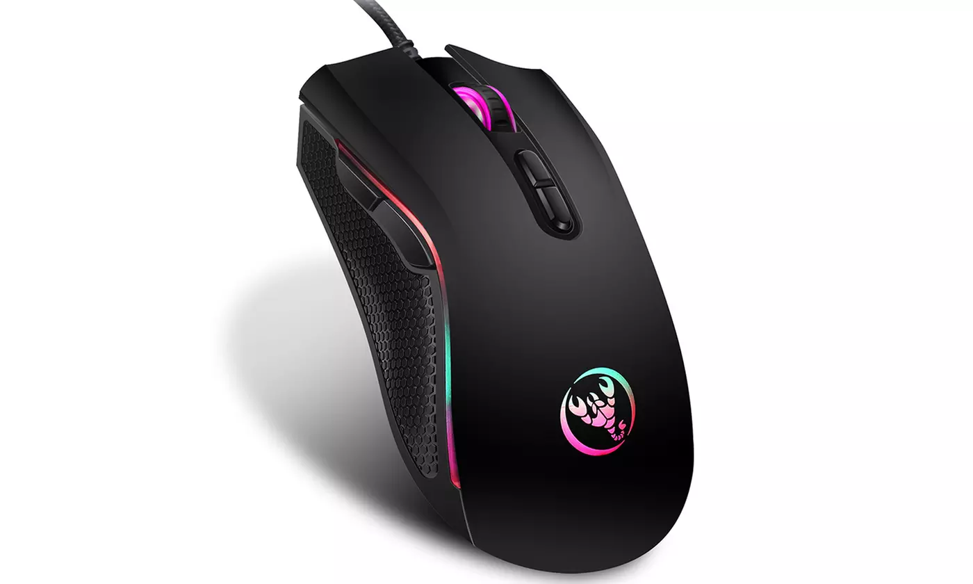 HXSJ 3200 DPI Adjustable 7 Button RGB Backlit Optical Wired Gaming Mouse - Primary Image