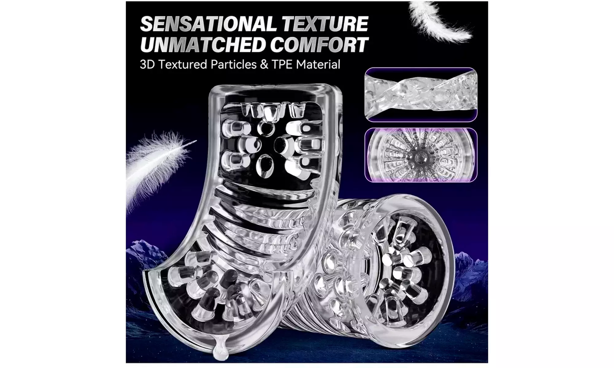Electric Stoker with 7 Automatic Thrusting Modes and Suction Attachment - Second Medium