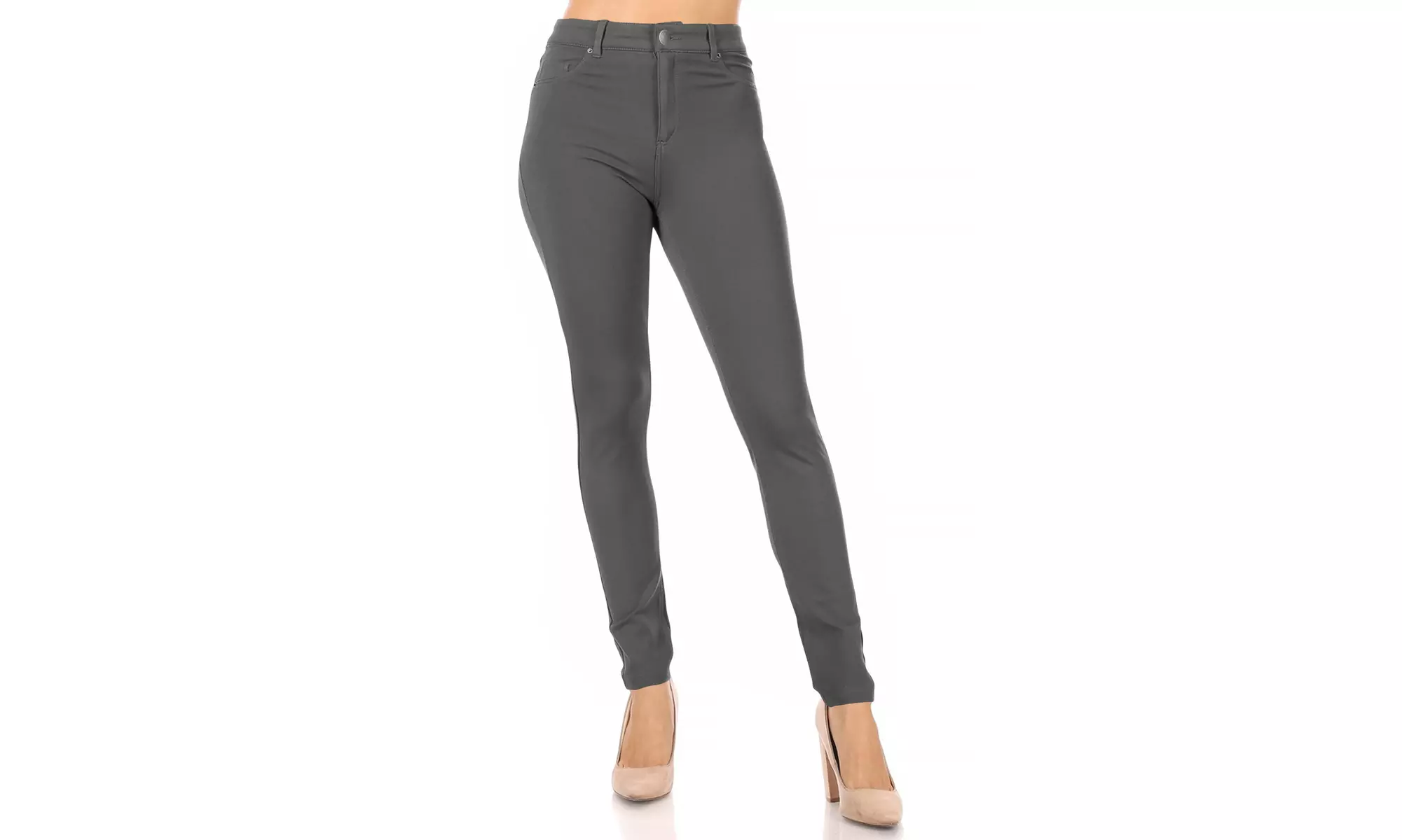 Women's Casual Skinny Ponte Mid-Rise Pants