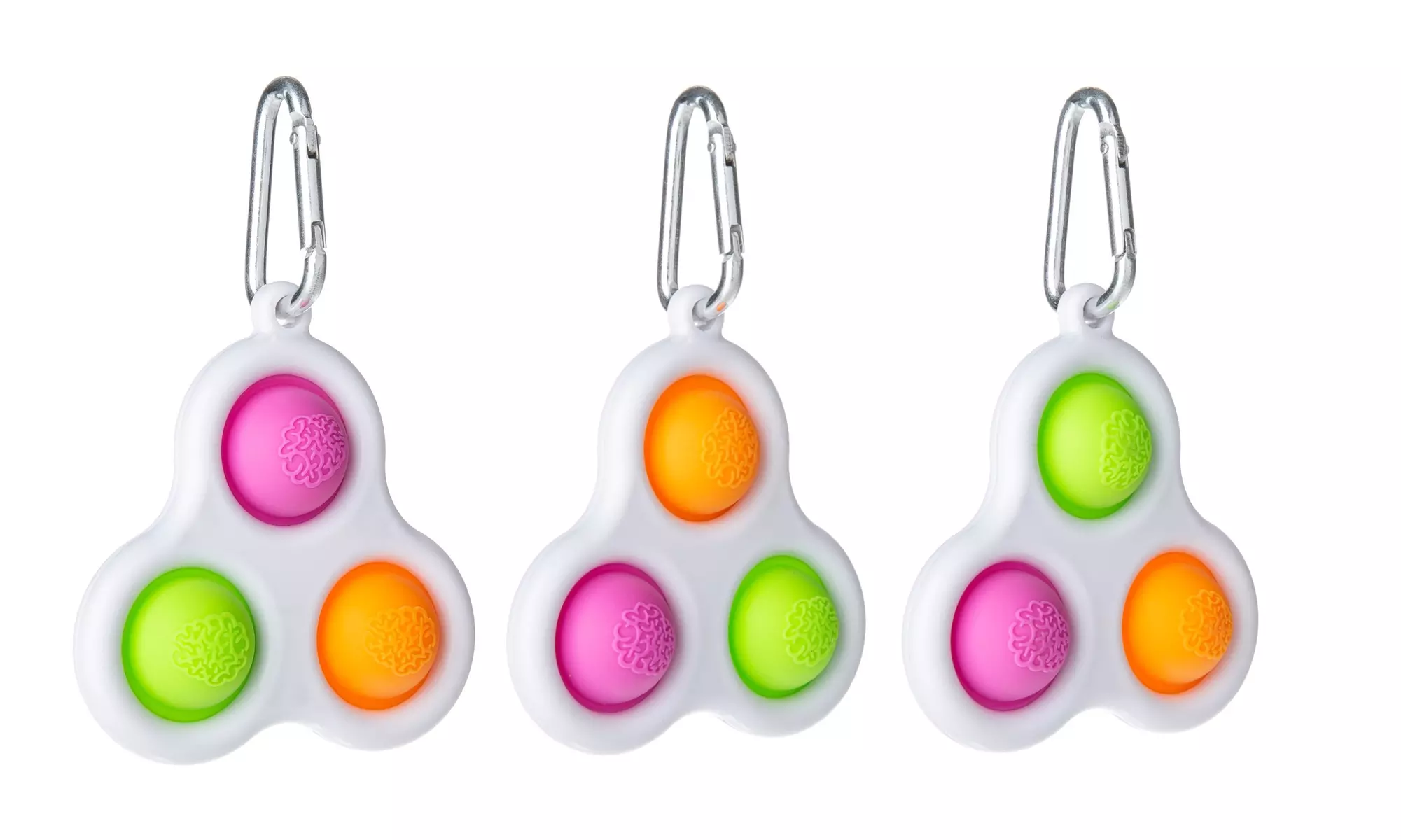 3X3 Pop-Up Fidget Toy Keychain Popping Fidget Toys Stress Relief Hand Toy 3Pack - Second Medium