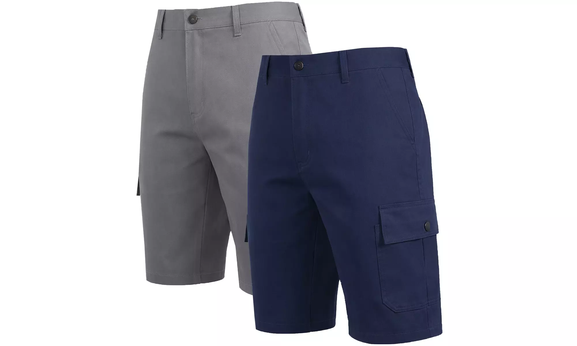 Men's Single and Multi-Pack Cotton Flex Stretch Cargo Shorts (Sizes, 30-40)