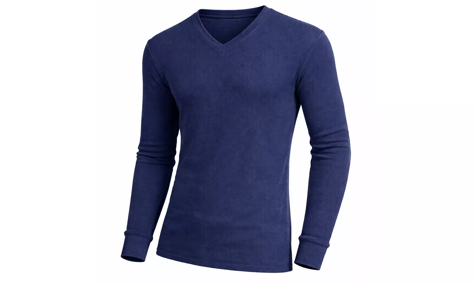 3-Pack Men's Long Sleeve Waffle-Knit V-Neck Thermal Shirts