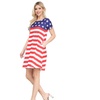 Image 3: Women's Flag Day Short Sleeve Dress with Pockets