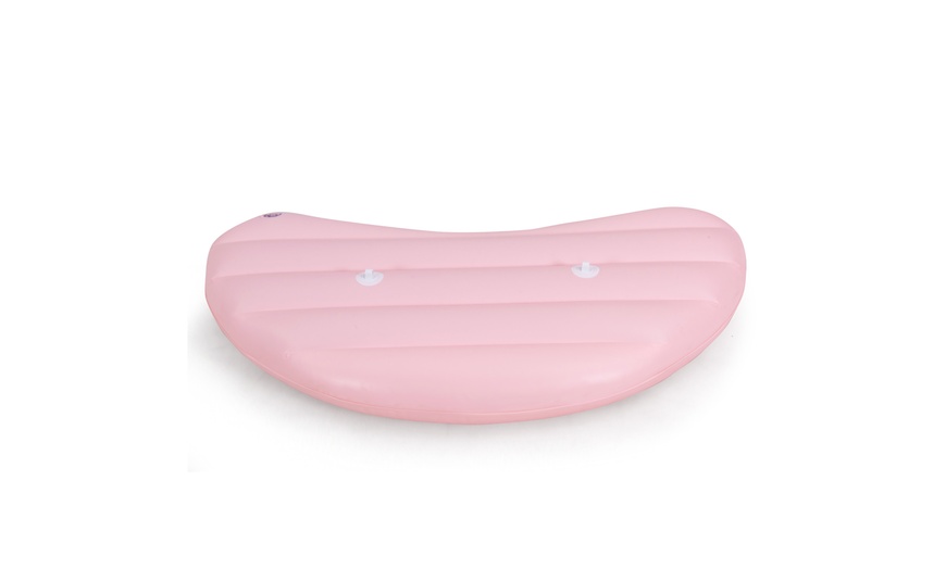 Image 10: 6-Person Inflatable Island Party Floating Flamingo with Electric Pump