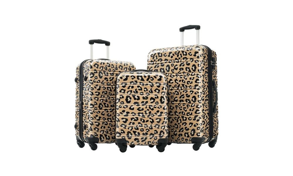 Hardshell Luggage Three-Piece Set Gradient Color Expandable Suitcase