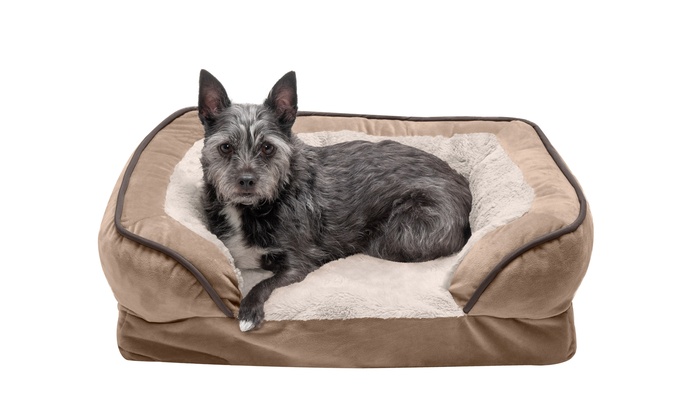 Furhaven Pet Velvet Waves Perfect Comfort Orthopedic Dog Sofa Bed Groupon