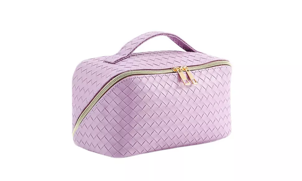 Large Capacity Lay Flat Makeup Bag Travel Cosmetic Bag Multifunctional Storage