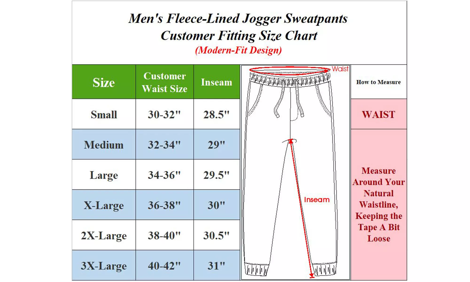 3-Pack Blue Ice Men's Fleece-Lined Jogger Sweatpants with Zipper Pockets