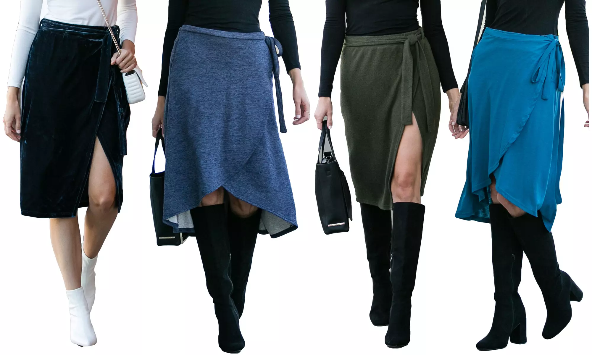 Reflection Midi Tie-Waist Wrap Skirt - Primary Image