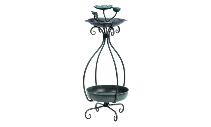 Metal Bird Feeder And Plant Stand Groupon