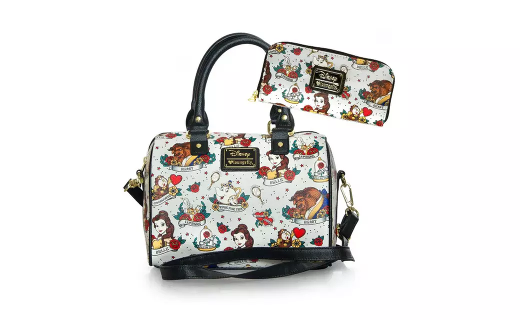 Disney Beauty and the Beast Tattoo Tote Bag & Wallet Set  - Primary Image