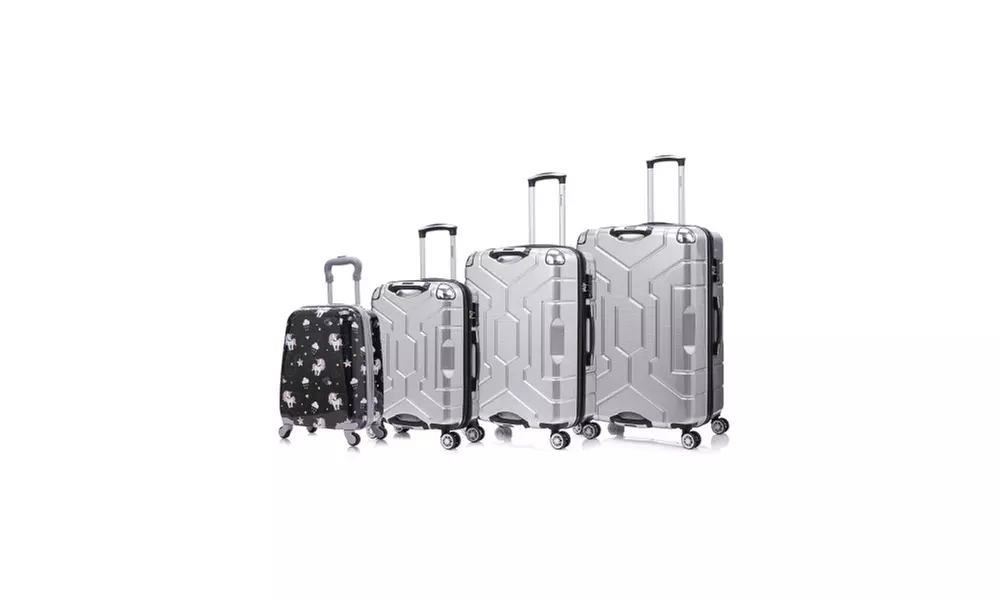 Cosytown Four-Piece Travel Luggage Set with Rotating Wheels