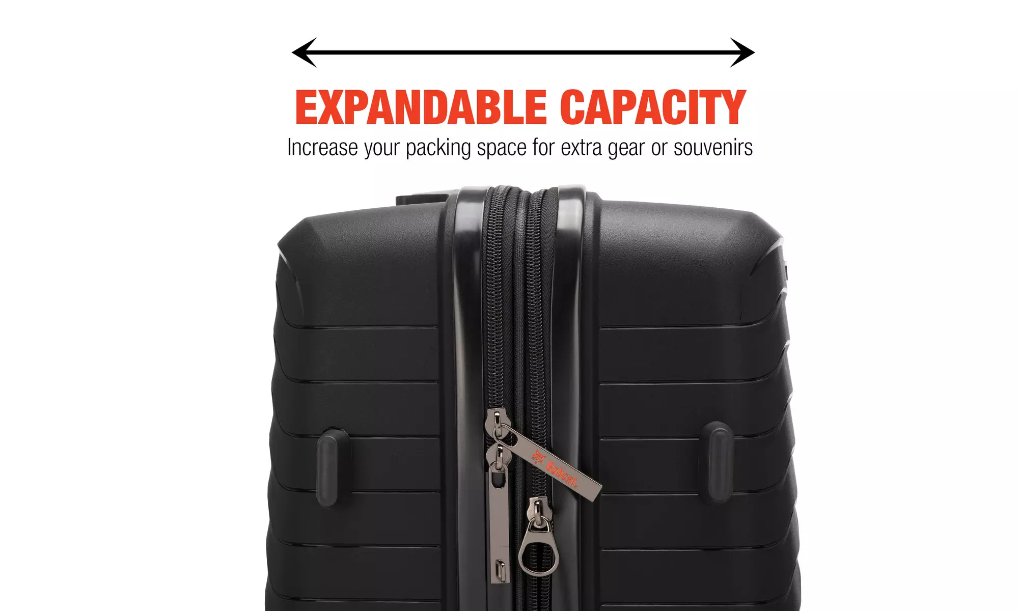 Bobcat Excavator 3-Piece Expandable Hardside Spinner Luggage Set