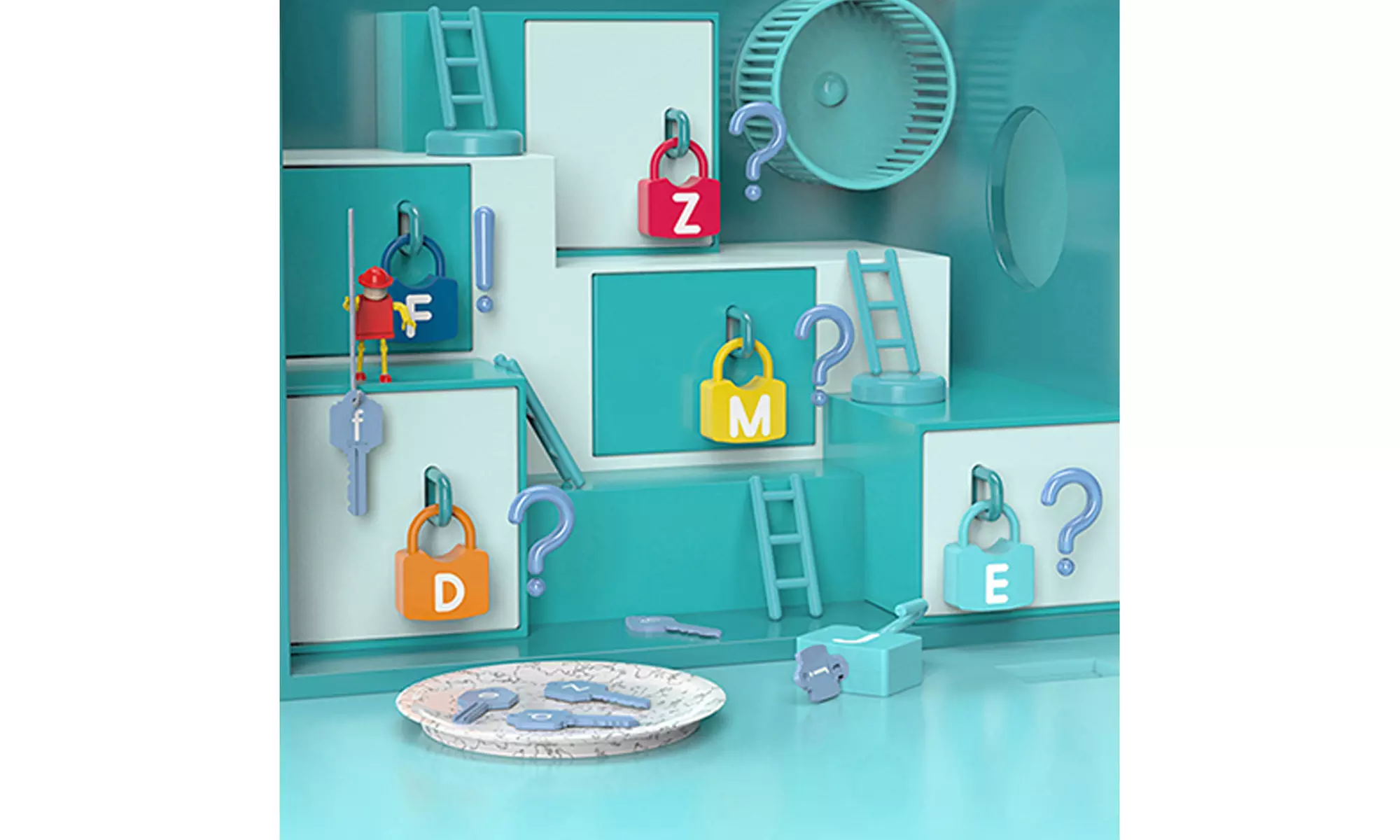 Zummy  ABC Learning Lock Educational Letter Numbers Combination