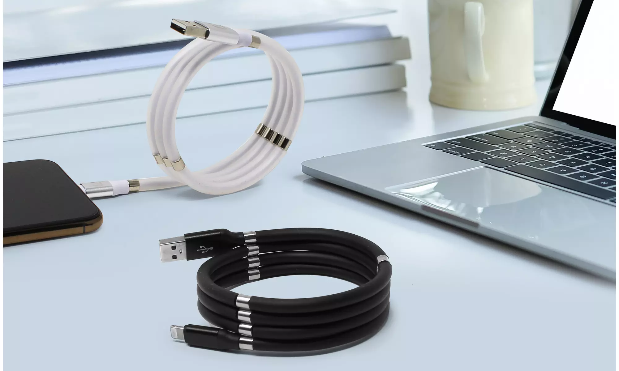 Aduro Fidget Cable Magnetic Self Winding MFI Lightning USB Cables
