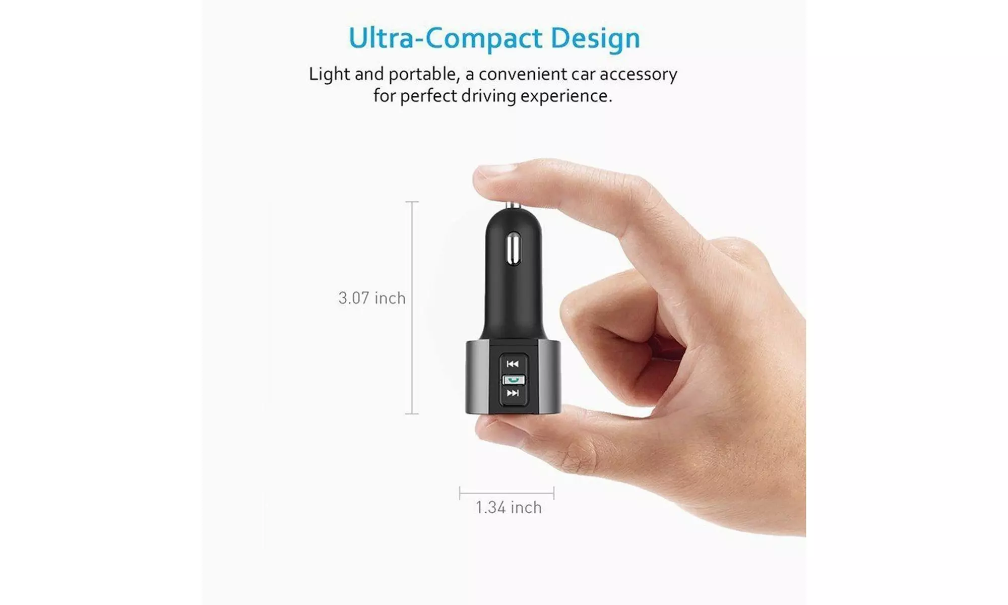 Wireless In-Car Bluetooth FM Transmitter MP3 Radio Adapter Car Kit USB - Second Medium