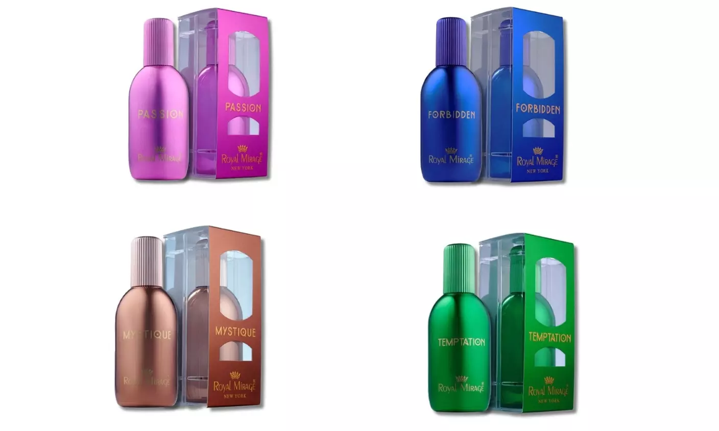 Royal Mirage (passion, Forbidden, Mystique, Temptation) EDT 3.4 Fl.oz Unisex