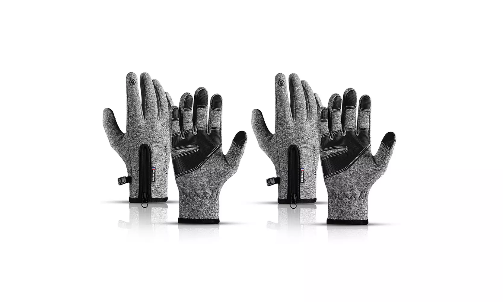 2 Pair Winter Warm Windproof Gloves Touch Screen Waterproof Gloves