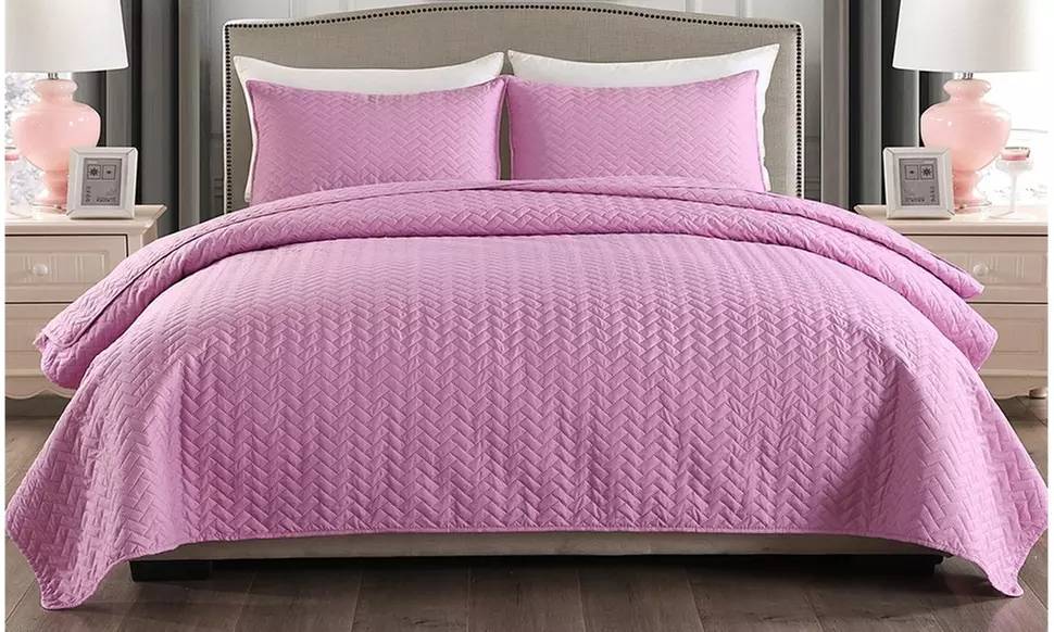 Three-Set J&V TEXTILES Simple Dream Quilt Collection - Bright Edition