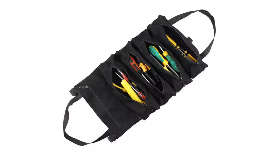 Multi-Purpose Tool Roll Up Bag Canvas Tool Organizer Bucket - Second Medium