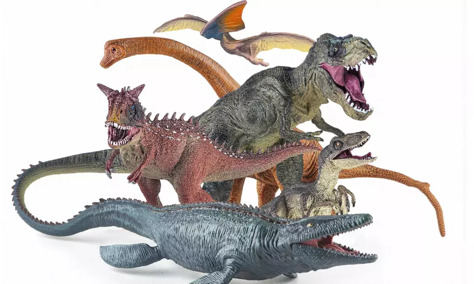 Realistic-Looking Big Dinosaur Toys Set 6-Pack