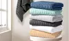 Bibb Home 6 Piece Ribbed Egyptian Cotton Towel Set