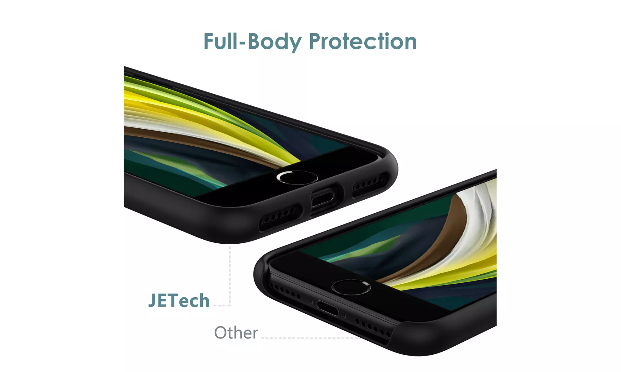 Silicone Case for iPhone 7/8, iPhone SE 3/2, Silky-Soft Touch Shockproof Case