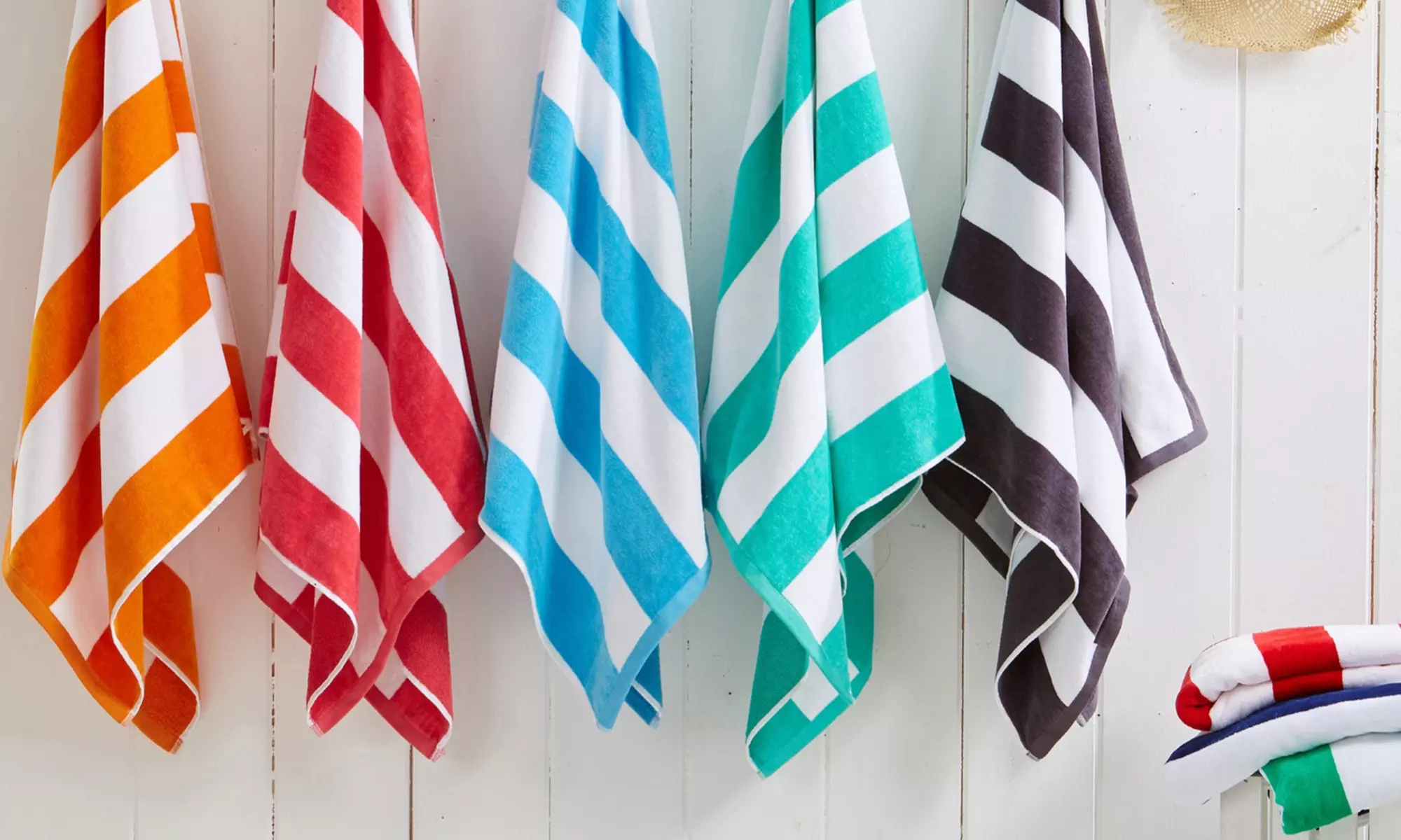 FreshFolds Four Pack Cotton Velour Beach Towels