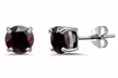 Birthstone & 18K Gold Accent Gemstone Solitaire Stud Earrings | 6mm Round: The Most Perfect Birthday or Holiday Gift! - Second Medium