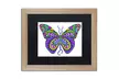 Kathy G. Ahrens 'Bashful Garden Butterfly Blooming' Matted Birch Framed Art - Second Medium