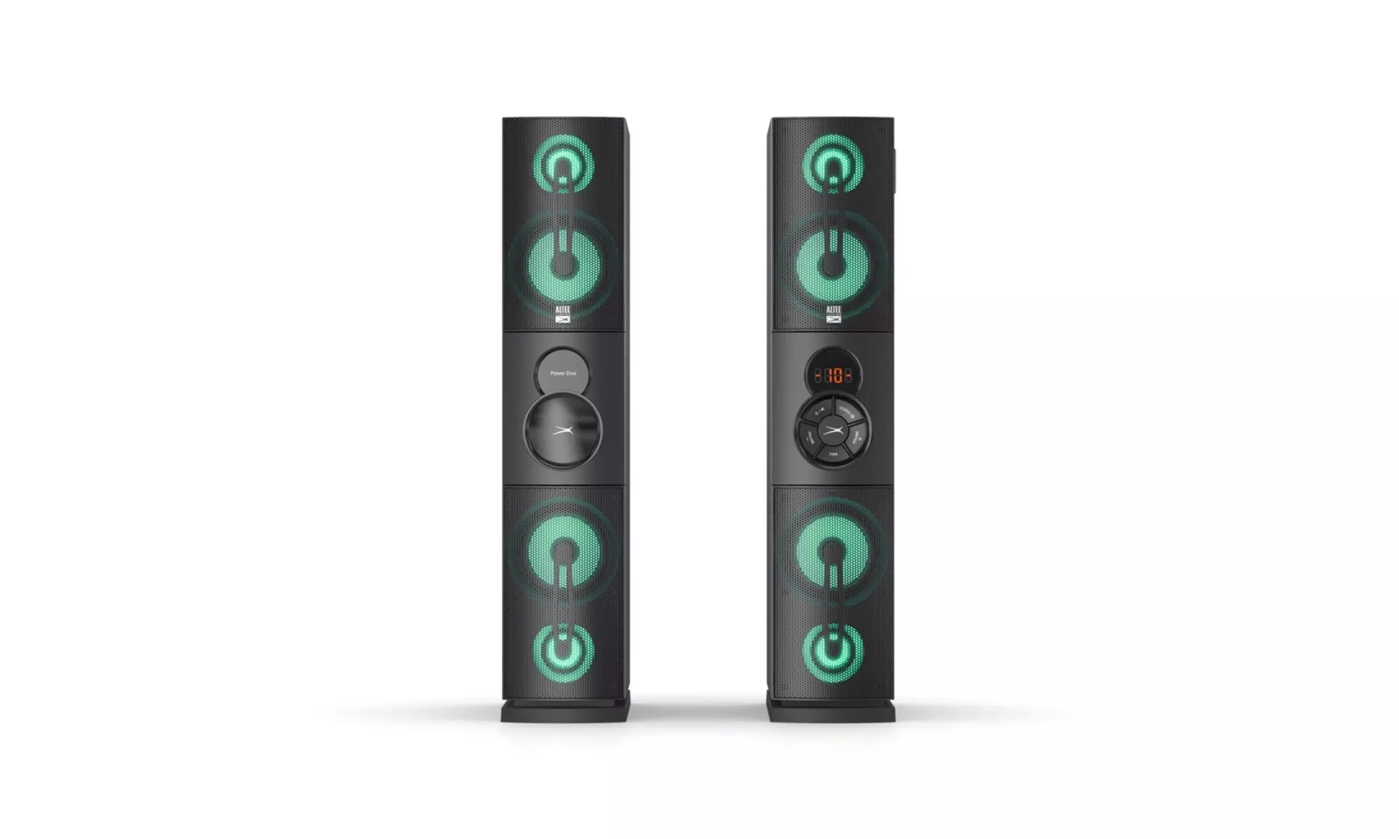 Altec Lansing Power Duo Tower Speaker Set, ABT385, Black (Certified Refurbished) - Primary Image