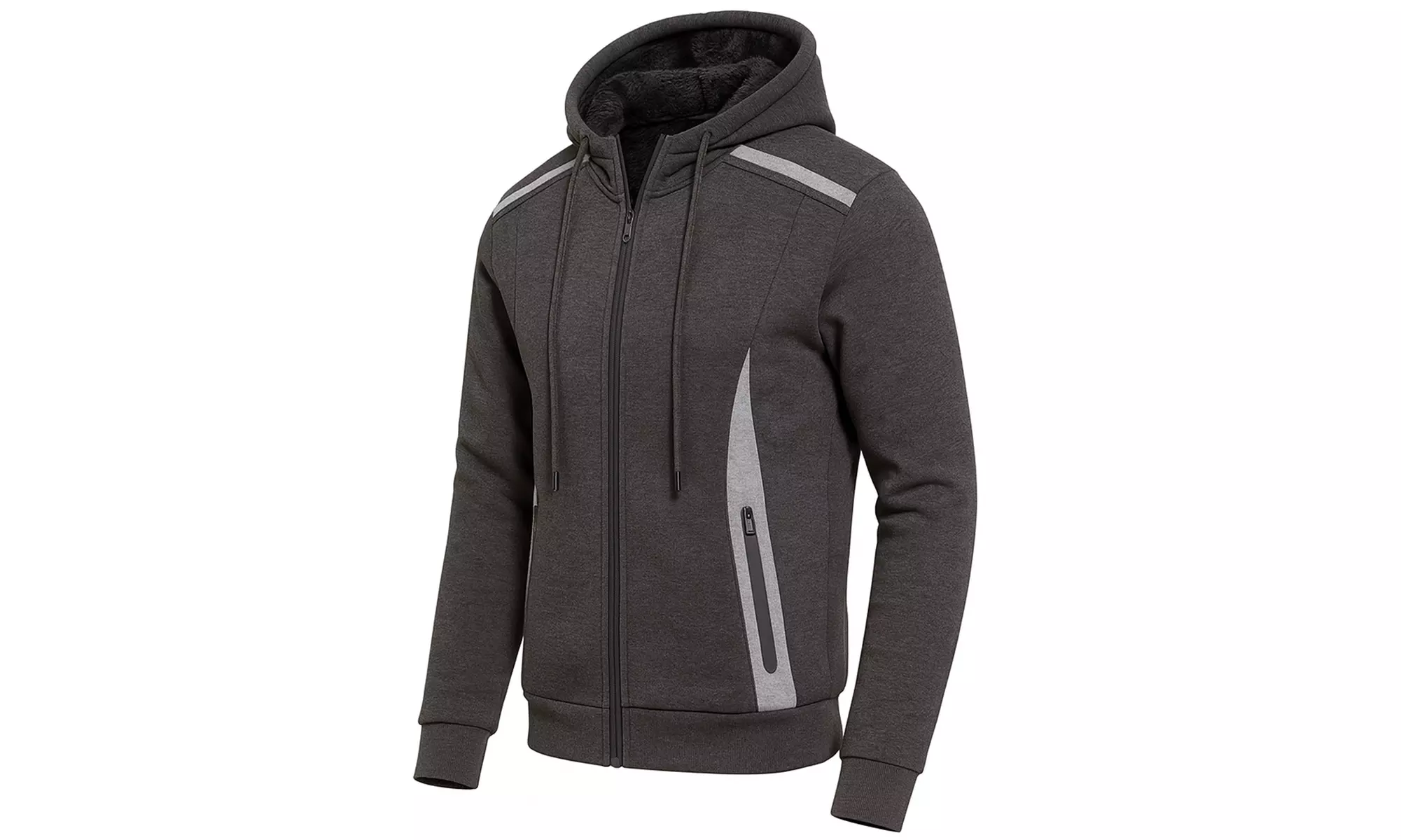 Men's Heavyweight Sherpa Fleece-Lined Full Zip Hoodie (Sizes, S to 3XL)