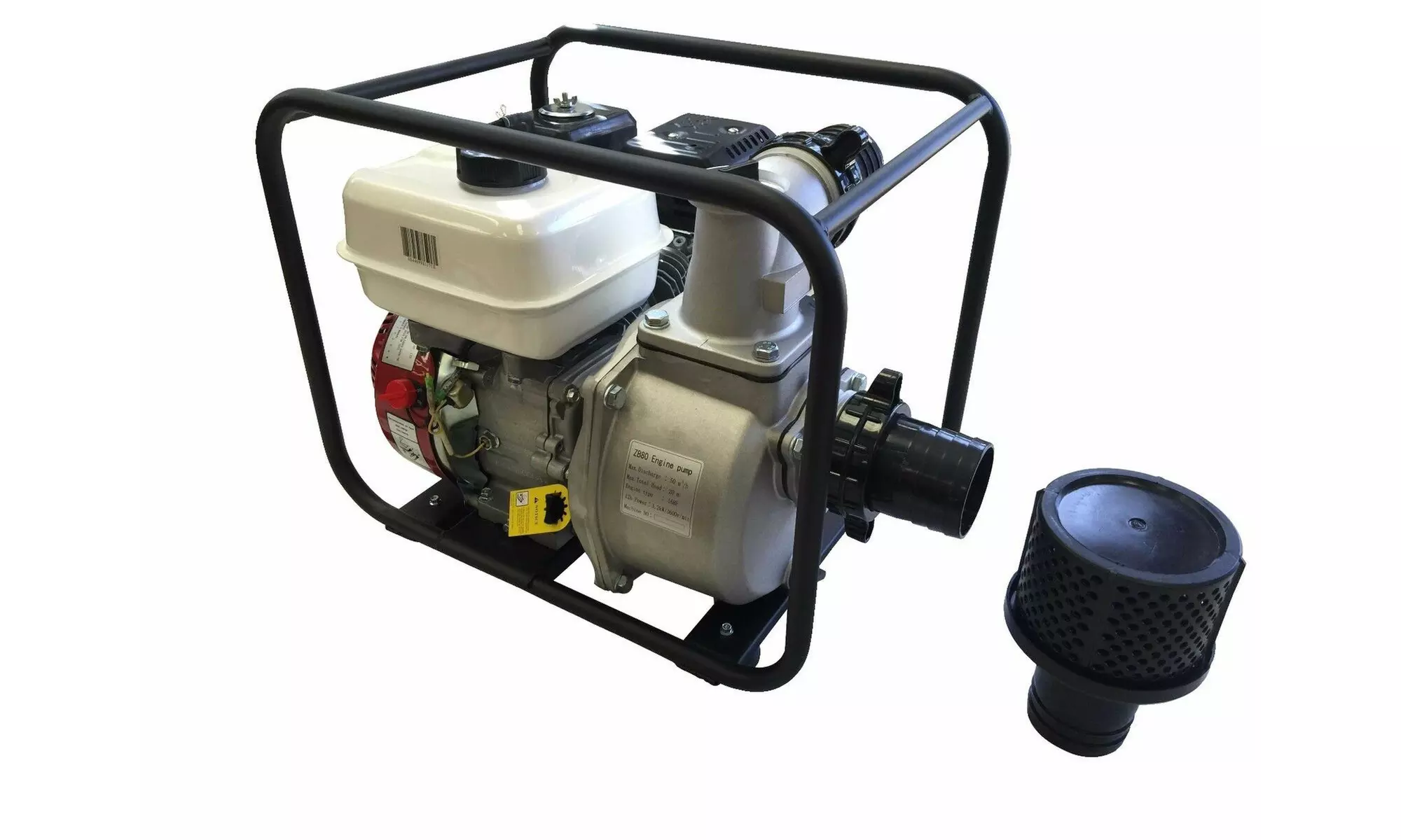 7 HP 3600 RPM 16000 GPH 3'' INLET OUTLET TRASH WATER GAS PUMP EPA 4 STROKE GASOL - Second Medium