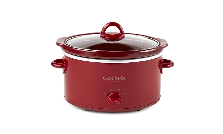 red 4 quart crock pot