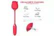 2-in-1 Rose-Themed Stimulator with 10 Modes (Red) - Second Medium