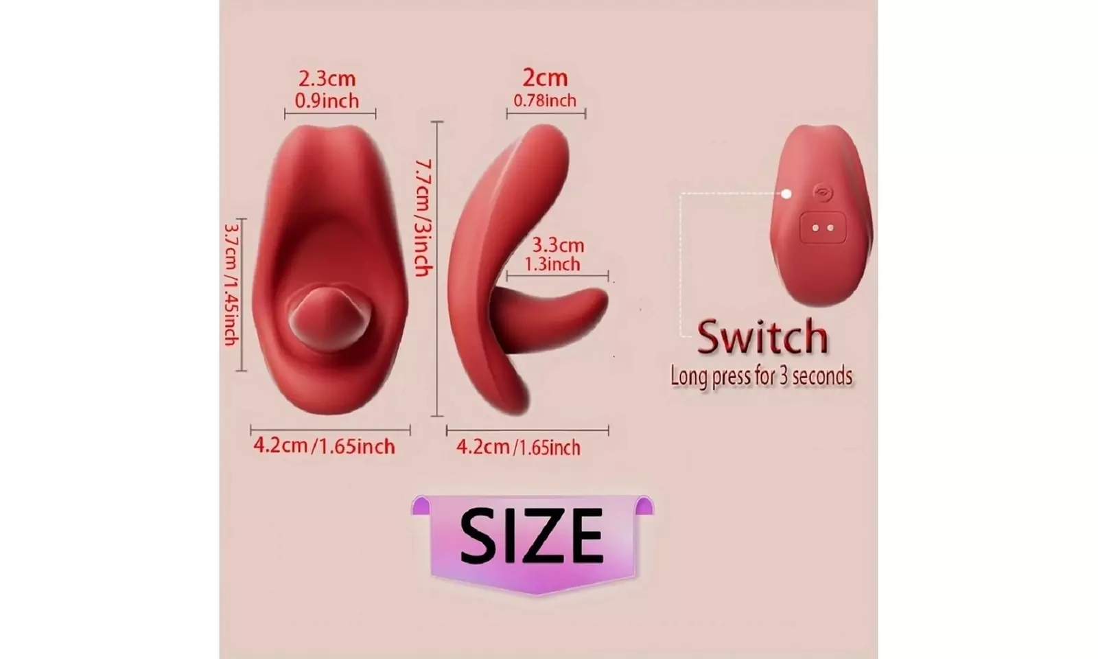 Dual-Motor Wearable Tongue Massager -  APP-Controlled with 10 Modes