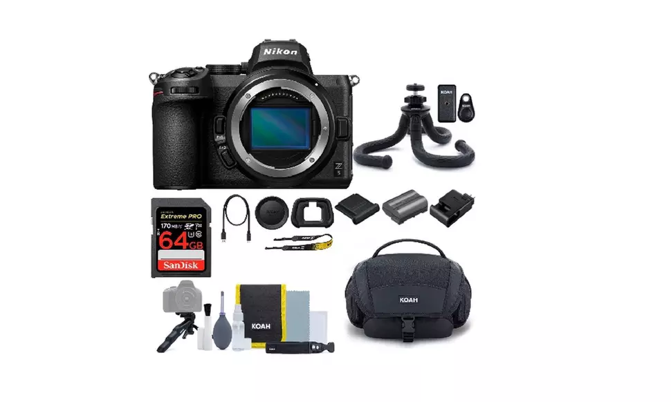 Nikon Z5 Mirrorless Camera with 64GB and Accessory Bundle - Primary Image