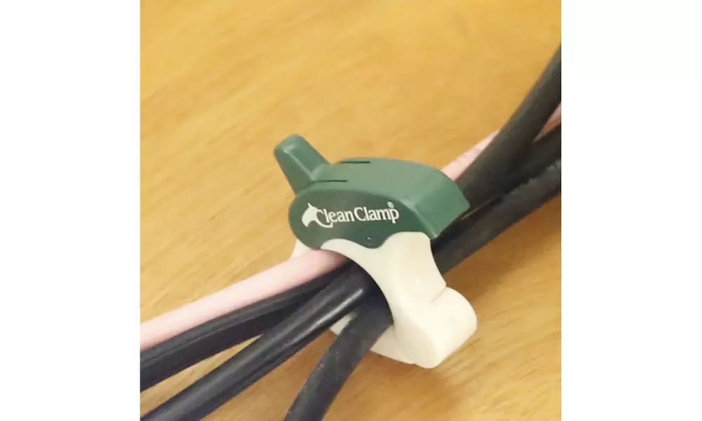 (25-Pack) Cable clamp clean clamp small green cable management organization - Primary Image