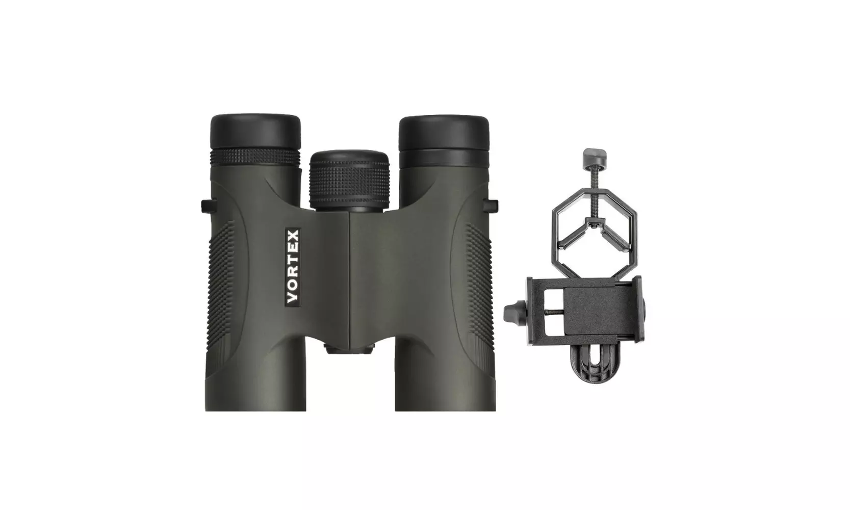 Vortex Diamondback 10x28 Binoculars with Smartphone Adapter Bundle - Primary Image