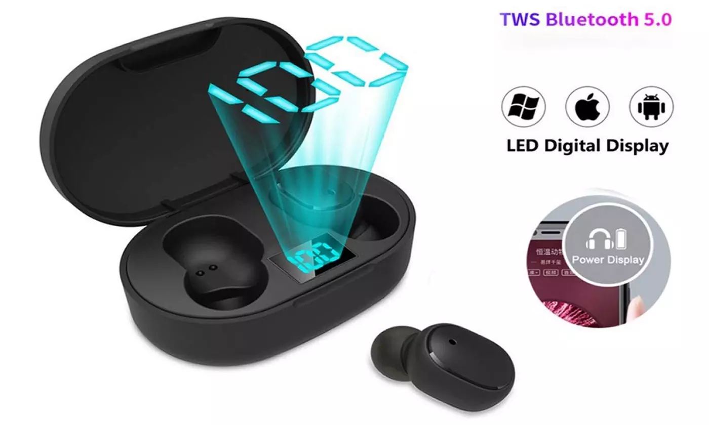 Wireless Earbuds, 2020 True Wilress Earbuds 5.0 Bluetooth Headphones with Mic - Primary Image
