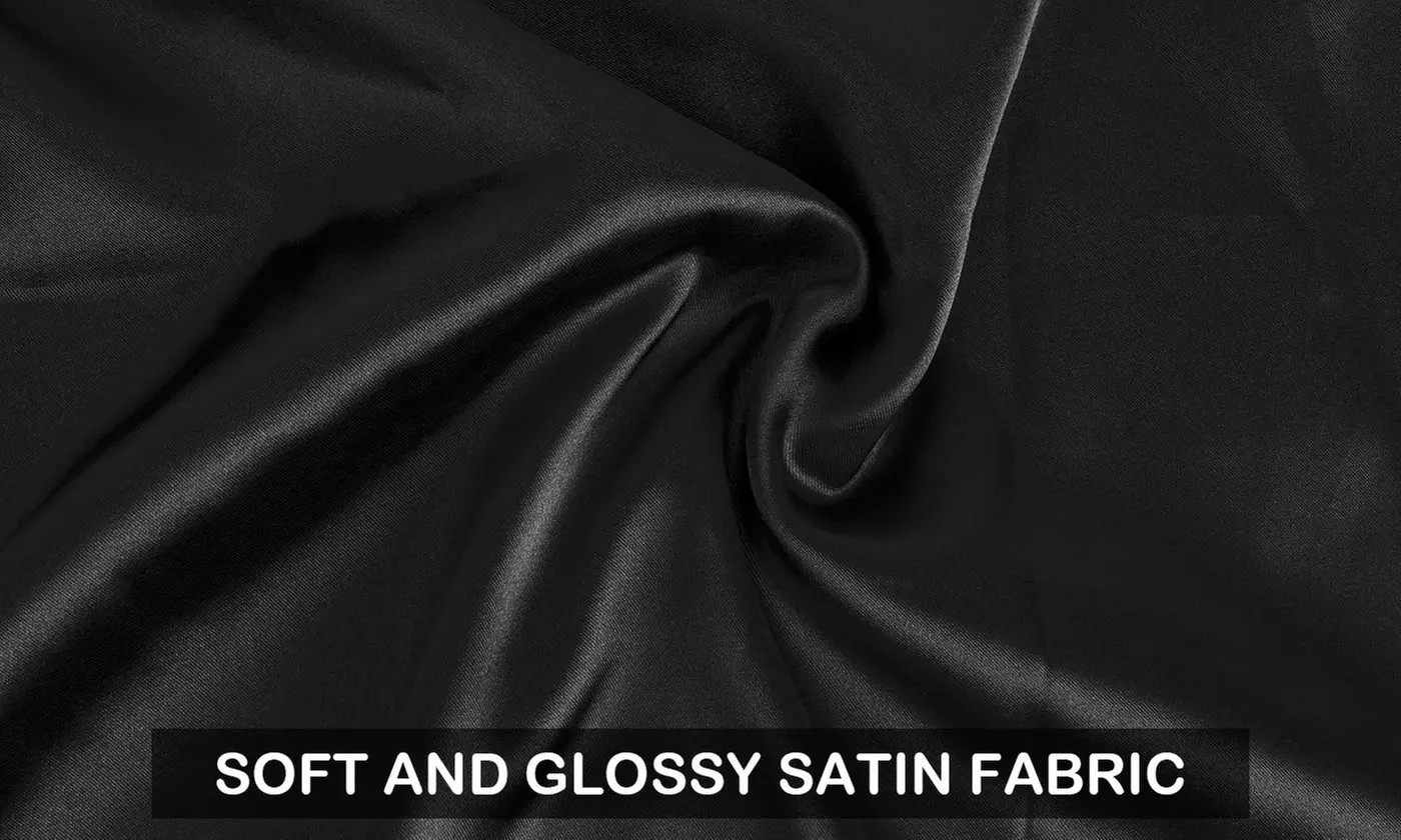 Women's Satin Button-Down Shirt Wrinkle-Free Soft Long Sleeve Blouse