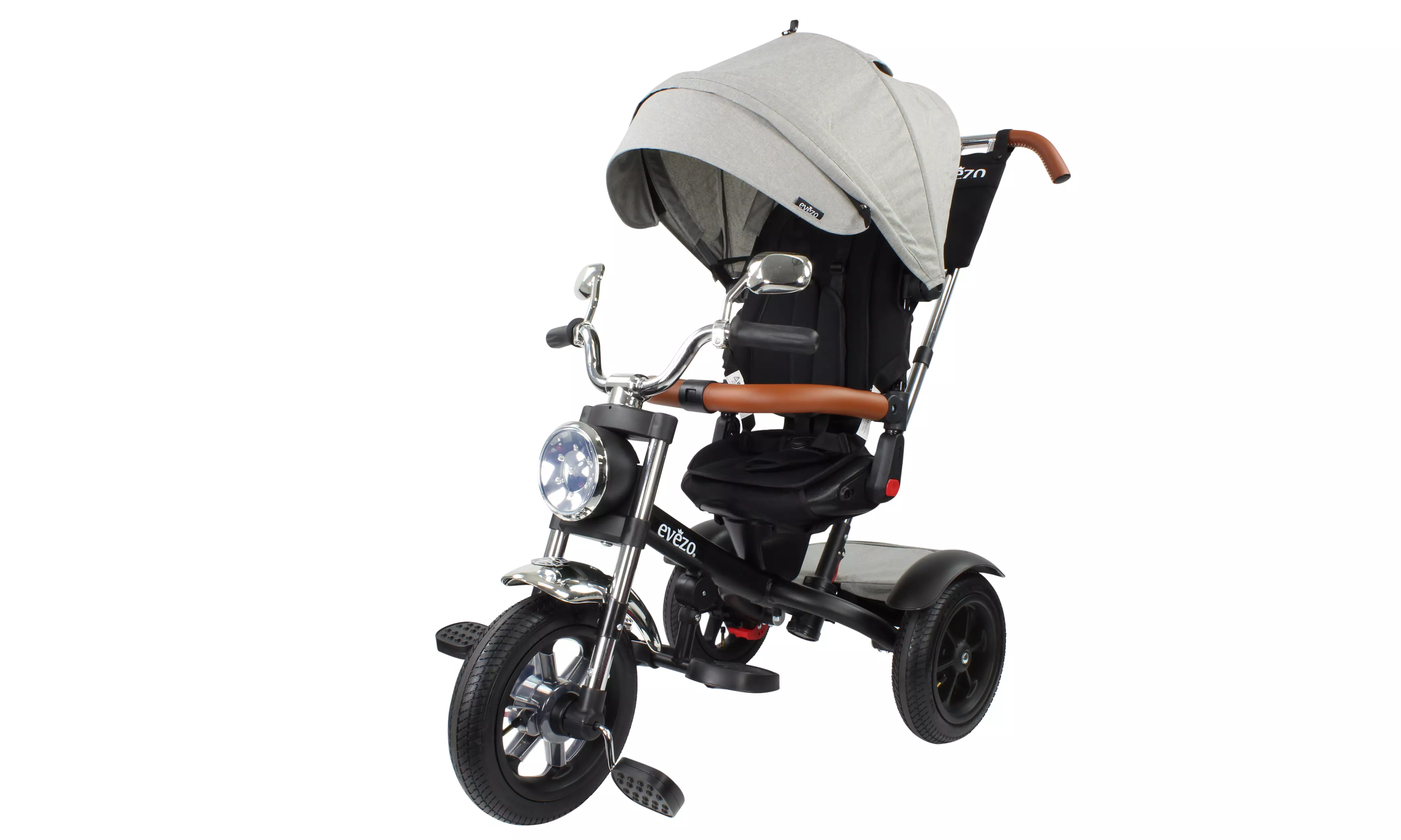 Tricycle fashion stroller with rubber wheels