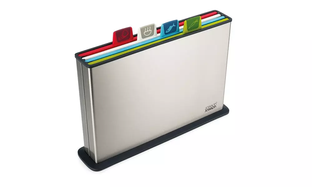 Joseph Joseph Plastic Cutting Board Set Storage Case, Large, Steel Multicolored - Primary Image